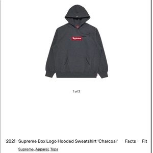 Supreme | Jackets u0026 Coats | Supreme Box Logo Hooded Sweatshirt Charcoal  Read Description | Poshmark